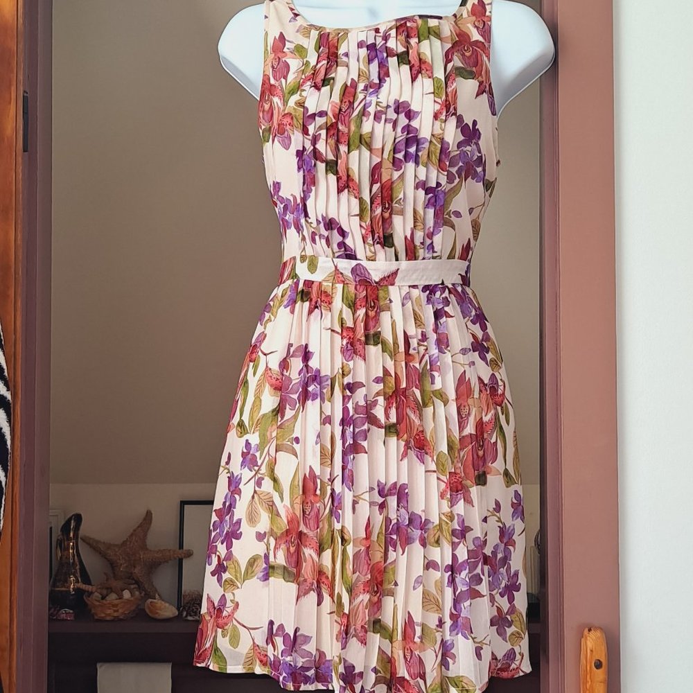 Jack by BB Dakota Floral Pleated Tank Dress BRAND NEW Size 0